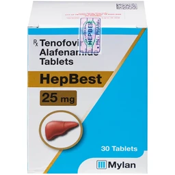 Thuốc Hepbest 25mg điều trị nhiễm virus viêm gan B mạn tính (30 viên)