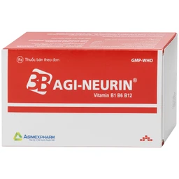Thuốc 3B Agi-Neurin Agimexpharm điều trị các triệu chứng bệnh và các rối loạn do thiếu vitamin b1, b6, b12 (10 vỉ x 10 viên)