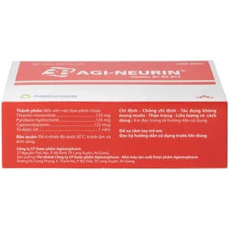 Thuốc 3B Agi-Neurin Agimexpharm điều trị các triệu chứng bệnh và các rối loạn do thiếu vitamin b1, b6, b12 (10 vỉ x 10 viên)
