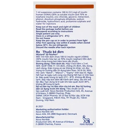 Bút tiêm Mixtard 30 Flexpen 100 IU/ml Novo Nordisk điều trị bệnh đái tháo đường (5 cây x 3ml)