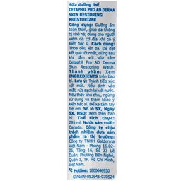 Sữa dưỡng thể Cetaphil Pro Ad Derma Skin Restoring Moisturizer dành cho da khô, da cơ địa (295ml)
