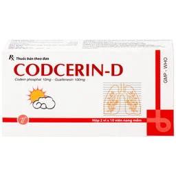 Thuốc CODCERIN-D Trường Thọ điều trị triệu chứng ho khan, ho có đờm, ho do dị ứng (2 vỉ x 10 viên)