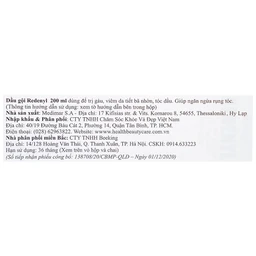 Dầu gội Redenyl Medimar chống rụng, kích thích mọc tóc (200ml)