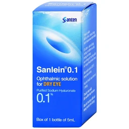 Thuốc nhỏ mắt Sanlein 0.1% Santen hỗ trợ điều trị rối loạn biểu mô kết giác mạc (5ml)