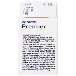 Que thử đường huyết Nipro Premier (hộp 25 que)