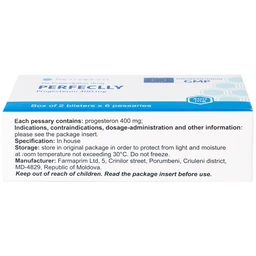 Viên đạn Perfeclly 400mg Farmaprim điều trị hội chứng tiền kinh nguyệt (2 vỉ x 6 viên)