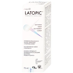 Kem bôi dưỡng ẩm, dịu da Latopic Probiotic Emollient Active Face And Body cream 75ml