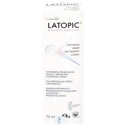 Kem bôi dưỡng ẩm, dịu da Latopic Probiotic Emollient Active Face And Body cream 75ml