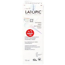 Kem bôi dưỡng ẩm, dịu da Latopic Probiotic Emollient Active Face And Body cream 75ml