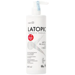 Gel tắm gội cho da kích ứng Latopic Probiotic Emollient Active 400ml