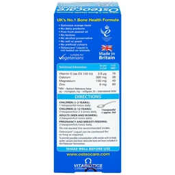 Siro bổ sung canxi khoáng chất chắc xương khoẻ khớp Vitabiotics Osteocare Liquid (200ml)