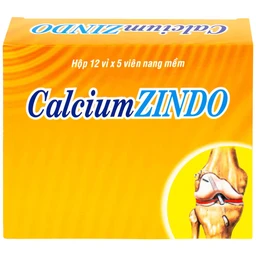 Viên nang mềm CalciumZindo USA NIC Pharma bổ sung canxi và vitamin D, phòng và điều trị loãng xương (12 vỉ x 5 viên)