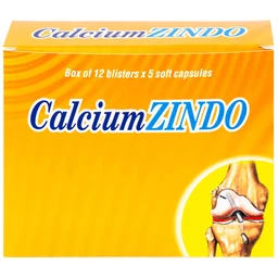 Viên nang mềm CalciumZindo USA NIC Pharma bổ sung canxi và vitamin D, phòng và điều trị loãng xương (12 vỉ x 5 viên)