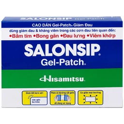 Cao dán Salonsip Gel - Patch Hisamitsu giảm đau, kháng viêm do mỏi cơ, đau cơ (8 gói x 3 miếng)