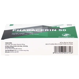 Thuốc uống Phabacerin 50 Pharbaco điều trị thoái hóa khớp (3 vỉ x 10 viên)