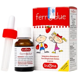 Dung dịch giúp giảm nguy cơ thiếu máu do thiếu sắt Buona Ferrodue (15ml)