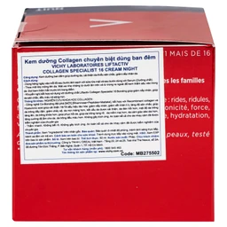 Kem bôi Vichy Liftactiv Collagen Specialist Night dưỡng sáng, ngừa lão hóa (50ml)