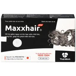Viên uống hỗ trợ mọc tóc Maxxhair New Thái Minh (3 vỉ x 10 viên)
