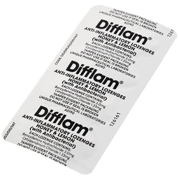 Viên ngậm kháng viêm Difflam vị chanh Unique Pharma hỗ trợ điều trị viêm amidan, đau họng (1 vỉ x 8 viên)