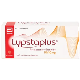 Viên nén Lypstaplus 10/10mg Abbott điều trị tăng cholesterol máu nguyên phát (3 vỉ x 10 viên)