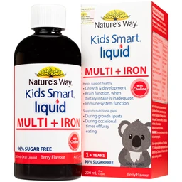 Siro hỗ trợ tăng sức đề kháng Kids Smart Liquid Multi + Iron Nature's Way (200ml)