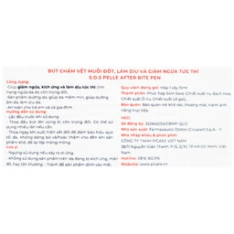 Bút chấm vết đốt muỗi, côn trùng Dr.Ciccarelli S.O.S Pelle After Bite Pen giúp làm dịu và giảm ngứa tức thì (15ml)
