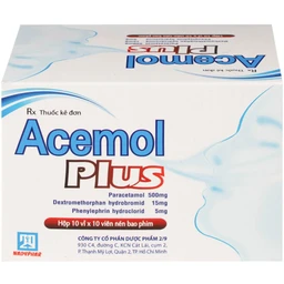 Thuốc Acemol Plus Nadyphar điều trị các triệu chứng của cảm cúm và cảm lạnh cho người lớn và trẻ em trên 12 tuổi (10 vỉ x 10 viên) 3