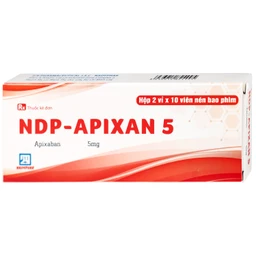 Thuốc NDP-Apixan 5mg Nadyphar hỗ trợ phòng ngừa đột quỵ, tăng huyết áp (2 vỉ x 10 viên)