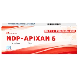 Thuốc NDP-Apixan 5mg Nadyphar hỗ trợ phòng ngừa đột quỵ, tăng huyết áp (2 vỉ x 10 viên)