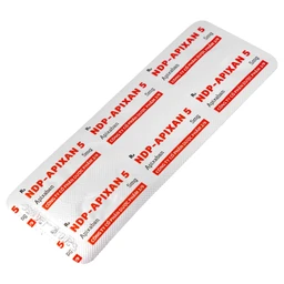 Thuốc NDP-Apixan 5mg Nadyphar hỗ trợ phòng ngừa đột quỵ, tăng huyết áp (2 vỉ x 10 viên)