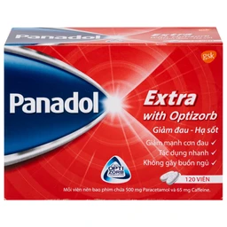 Viên nén Panadol Extra With Optizorb GSK giảm đau, hạ sốt nhanh, không gây buồn ngủ (12 vỉ x 10 viên)