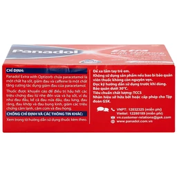 Viên nén Panadol Extra With Optizorb GSK giảm đau, hạ sốt nhanh, không gây buồn ngủ (12 vỉ x 10 viên)