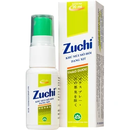 Xịt khử mùi Zuchi Hoa Linh Thảo Dược ngăn ngừa hôi nách, hôi chân (20ml)
