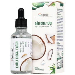 Dầu dừa tươi Raw Virgin Coconut Oil Cobote dưỡng ẩm, chống hăm, chăm sóc răng miệng (50ml)