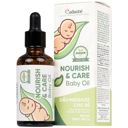 Dầu massage cho bé Nourish & Care Baby Oil Cobote dưỡng ẩm, làm dịu vết côn trùng cắn (50ml)