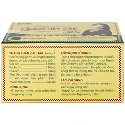 Viên hỗ trợ giải nhiệt Bạch Địa Căn Hose Hoa Sen (10 vỉ x 10 viên)