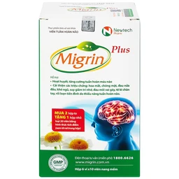 Viên hỗ trợ hoạt huyết Migrin Plus CVI (6 vỉ x 10 viên)