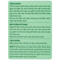 Viên hỗ trợ hoạt huyết Migrin Plus CVI (6 vỉ x 10 viên)