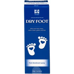 Xịt khử mùi Dry foot HGSG 50ml giúp khử mùi và ngăn ngừa hôi chân, nấm chân, giảm mồ hôi