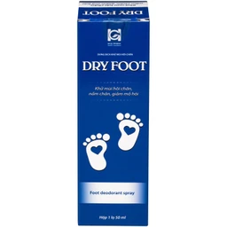 Xịt khử mùi Dry foot HGSG 50ml giúp khử mùi và ngăn ngừa hôi chân, nấm chân, giảm mồ hôi