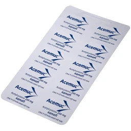 Thuốc Acemuc 200mg Sanofi long đàm, tiêu nhầy, giảm ho (3 vỉ x 10 viên)