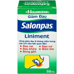 Dầu Salonpas Liniment giảm đau, kháng viêm các cơn đau vai, đau cơ (50ml)