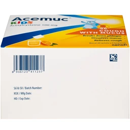 Thuốc cốm Acemuc Kids 100mg Sanofi long đàm, tiêu nhầy, giảm ho (30 gói x 0.5g)