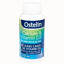 Viên uống Ostelin Calcium & Vitamin D3 Sanofi giúp tăng hấp thụ canxi, duy trì xương và răng chắc khỏe (130 viên)