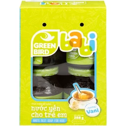Nước Yến Sào Cho Trẻ Em Hương Vani Greenbabi (4 hũ x 72g)