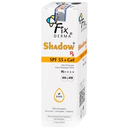 Gel chống nắng Fixderma Shadow SPF 55+ bảo vệ da khỏi tia UV, dưỡng ẩm (75g)