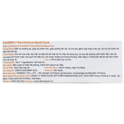 Mặt nạ dưỡng ẩm Pax Moly Real Retinol