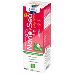 Xịt mũi muối biển Nano Sea Baby Spray trẻ em 75ml giúp làm sạch, ngừa sổ mũi