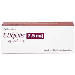 Thuốc Eliquis 2.5mg Pfizer giúp phòng ngừa biến cố thuyên tắc huyết khối tĩnh mạch (2 vỉ x 10 viên)