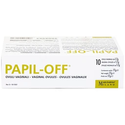 Viên đặt phụ khoa Papil-Off (2 vỉ x 5 viên) phòng ngừa và hỗ trợ điều trị tổn thương do virus HPV